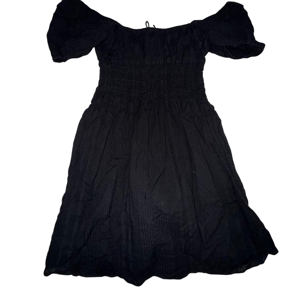 Sunday Best Mini Dress 2XS Smocked Off Shoulder 100% Cotton Boho Cottagecore - Picture 3 of 8